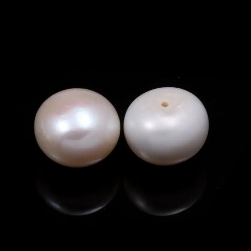 Natürliche Süßwasser perle halbes Loch Perlen 11-12mm DIY Ohrringe weiß hochwertige Perlmutt Schmuck Zubehör Geschenk Image