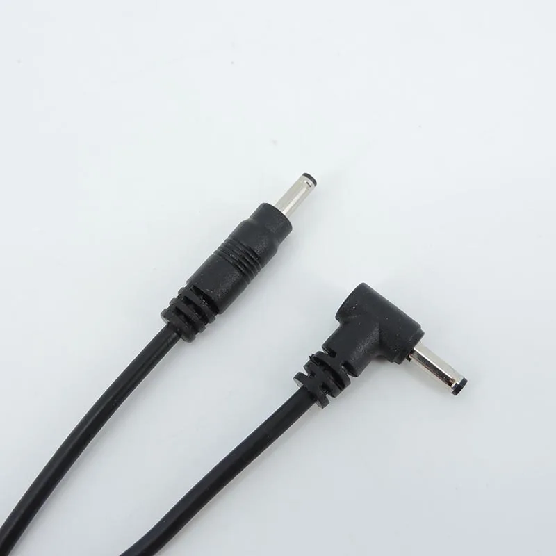 Schwarz 2pin DC Power 3,5x1,35mm stecker Kabel 22AWG 3a Verlängerungskabel draht rechts engel Für Kamera netzkabel Image