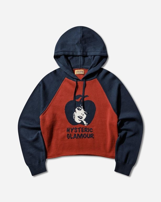 S Apple Girl Knitted Hoodie - Blue - Hysteric Glamour Sweats