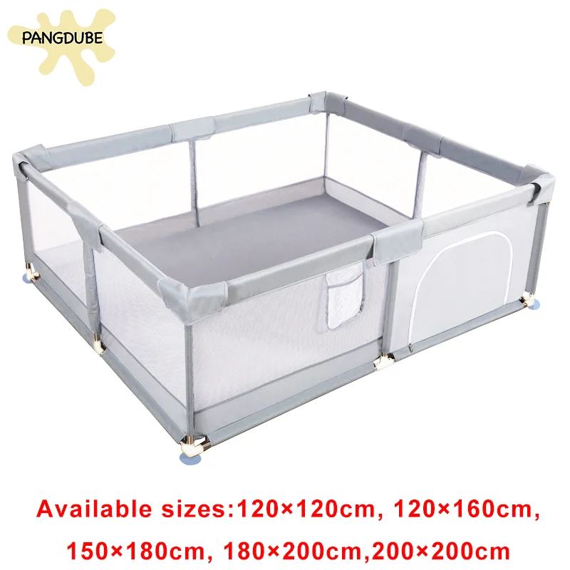 PANGDUBE 5-Größen-Option Baby-Laufstall Kinderspielplatz mit Schaumstoffschutz Baby-Sicherheitszaun Kinder-Bällebad-Laufstall für Babys Image