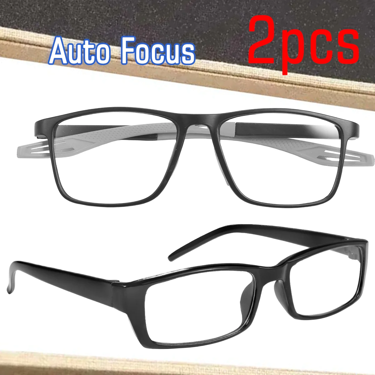 Autofokus Anti-Blaulicht-Lesebrille Smart Anti Blue Ray Automatischer Zoom Brille Ultraleichter Augenschutz Paerde Image