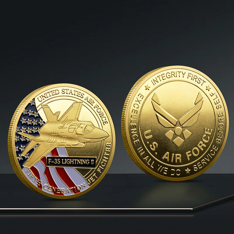 Souvenirmünze US Air Force F-35 Kämpfer Gedenkmünze Craft Falcon Gedenkmünze Image