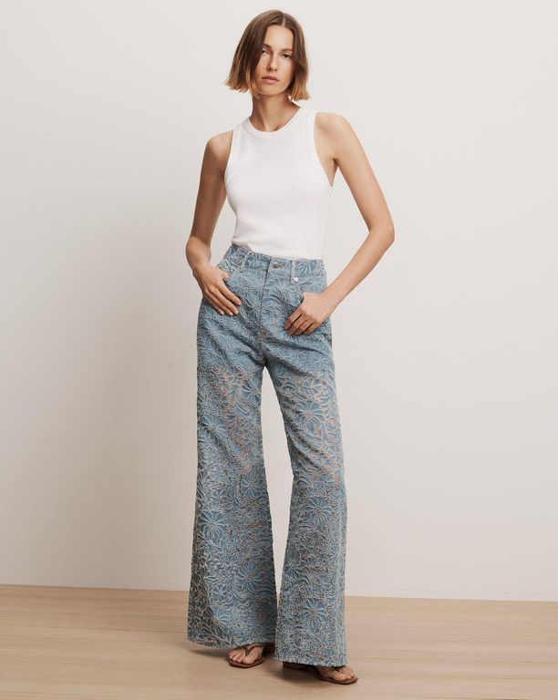 Taylor Burnout Wide-leg Jean