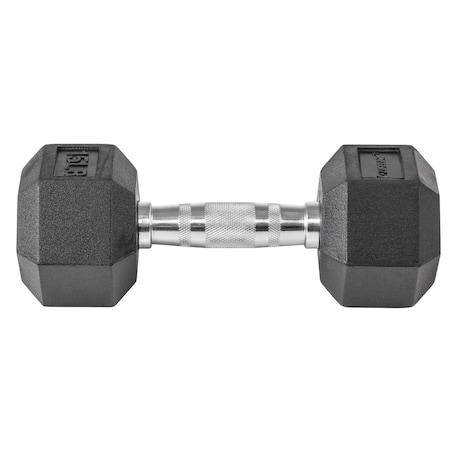 LIFELINE FITNESS LLHRD15 Hex Rubber Dumbbell, 15lbs