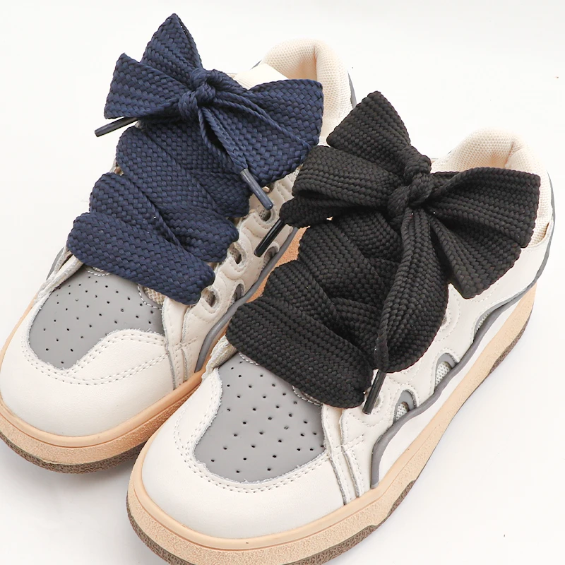 Neue Turnschuhe Flache Schnürsenkel Mode Seil Schnürsenkel 2,5 cm Breitere Schnürsenkel für Schuhe 100/120/140/160 CM Schuhe Zubehör 1 Paar