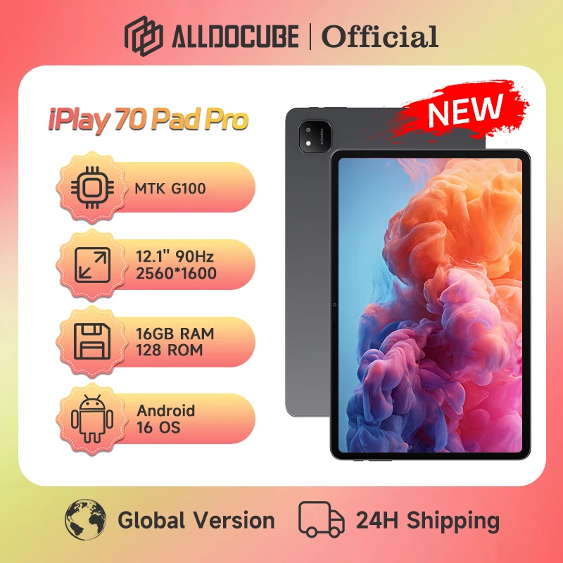 ALLDOCUBE iPlay 70 Pad Pro 12,1'' 2,5K 90Hz Display MTK G100 16GB RAM 128GB ROM 10000mAh 4G LTE Android 16 Tablet Image