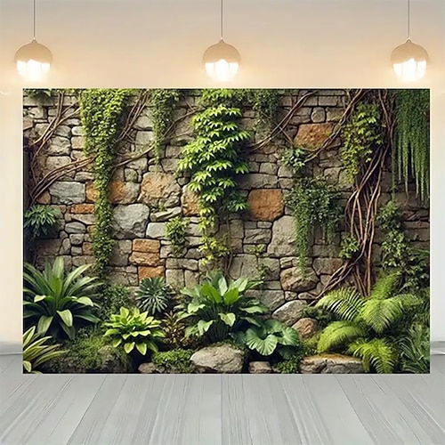 Tapisserie Banner Decke Grüne Wand 3D Schlafzimmer Wohnzimmer Wohnheim Jugendzimmer Studentenwohnheim Wandveranda Wohndeko Image
