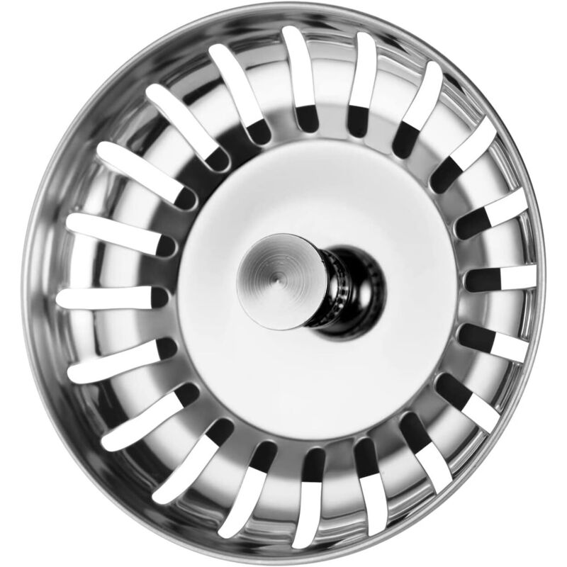 Kcvv - Filtro Per Lavello Da Cucina Da 80 Mm, Tappo Per Lavello Da Cucina Con Raccogli-capelli, Filtro Universale Per Lavello In Acciaio Inossidabile 304 Ispessito Per Cucina, Tappo Per Lavello, Filtro Da Cu
