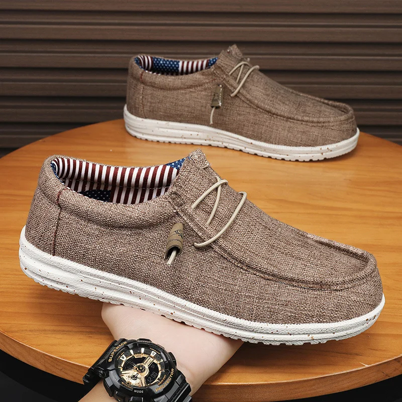 Marke Männer Casual Schuhe Mode Denim Leinwand Schuhe Atmungsaktive Männer Zu Fuß Flache Schuhe Outdoor Große Größe Licht männer Schuhe müßiggänger