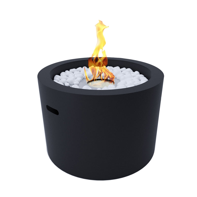 Divina Fire Bioethanol-Kamin runde Gartenkohle für drinnen und draußen RODI Schwarz d.47,5 Image