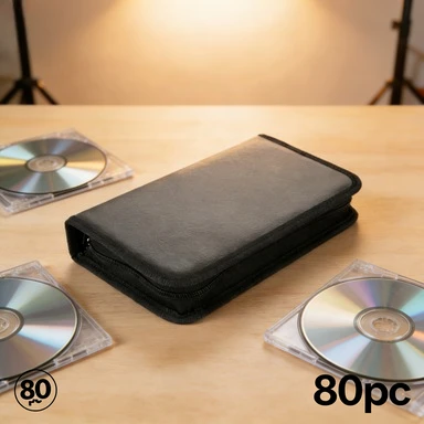 80/40 Stück Großkapazitäts-CD-DVD-VCD-Aufbewahrungshülle Organizer-Mappe Album-Box mit Reißverschlusstaschen CD-Box Zubehör