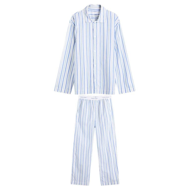 Cotton Poplin Pyjama Set - Blue - Calvin Klein Nightwear