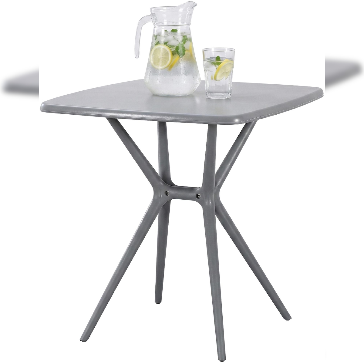 CLP Gartentisch Becky eckig Kunststoff HBT: 76x72x72 cm grau Image