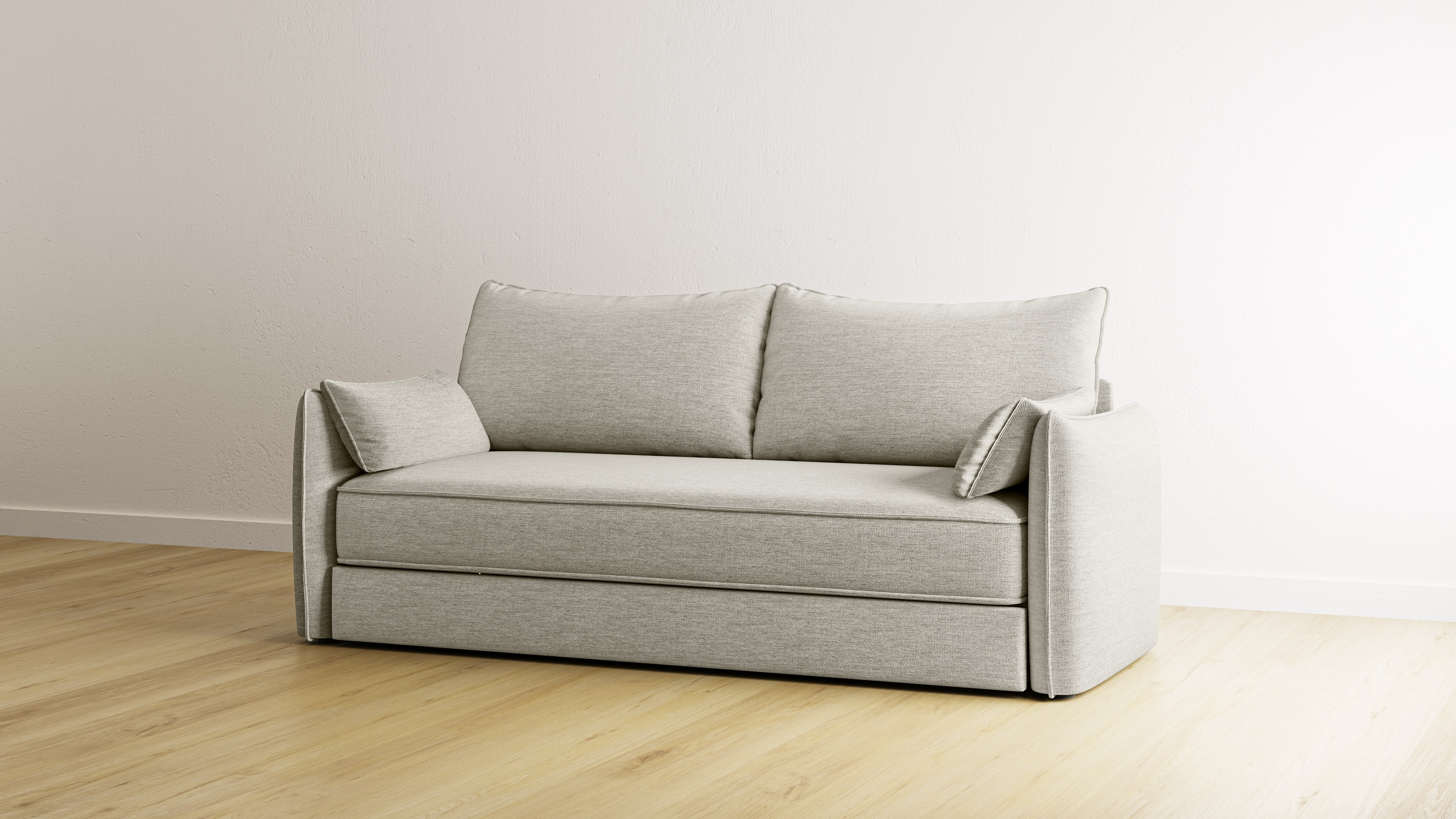 Canapé Convertible Emma Original 140x190 - Gris Clair