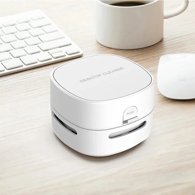Handheld Mini Desktop Staubsauger Desktop Reiniger Reinigung Energiesparende 360-Grad-Drehung für Tastatur Home Office Schule Image