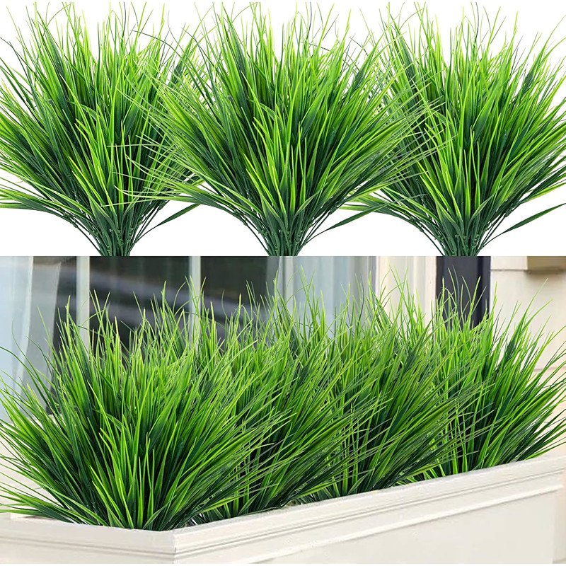 12 Bundles Artificial Flowers for Outdoors Fake Silk Flowers UV Resistant Faux Plastic Plants for Indoor Outdoor Vase Box Garden Porch Window Box Home Spring Summer Decor, Multicolor