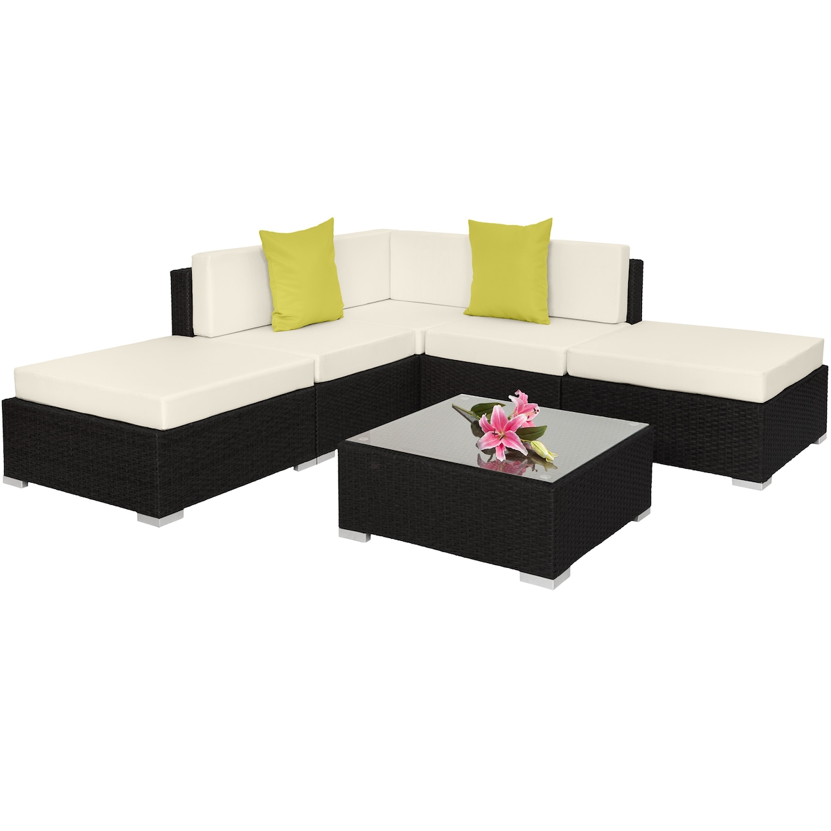 TECTAKE Rattan Lounge mit Aluminiumgestell Paris 1 Image