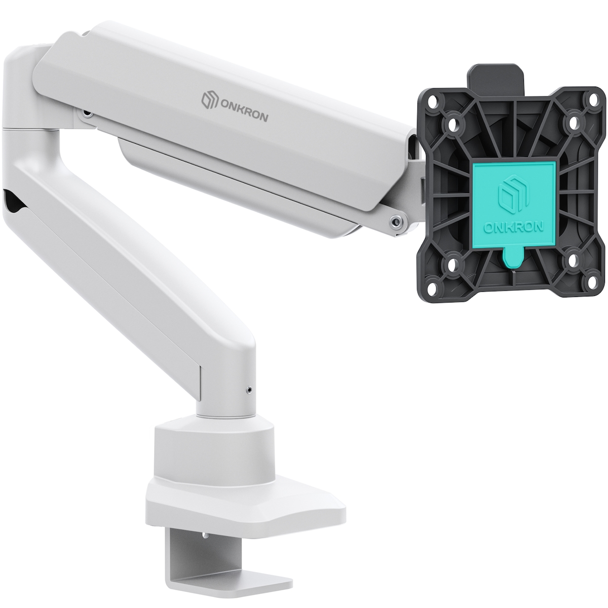 ONKRON Monitor Halterung für 13 - 32 Zoll Bildschirm bis 10 kg, Gasdruckfeder Monitor Arm drehbar, Monitorhalterung VESA 75x75 - 100x100,G80-BW Image
