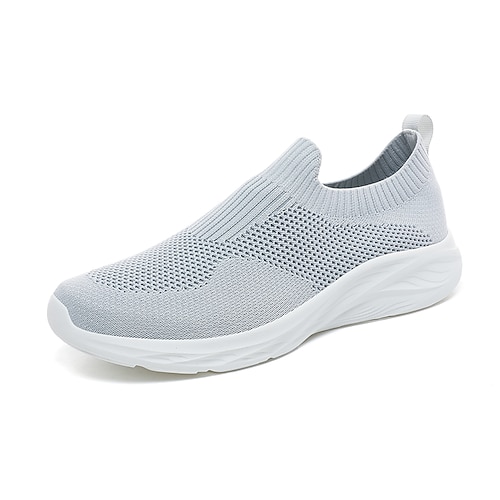 Herren Lässig Täglich Strick Bequem Atmungsaktiv Slipper Dunkelgrau Schwarz und weiss Beige / Weiß Sommer Frühling Ganzjahres Image