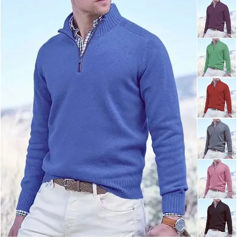 Mode Herbst und Winter Neue männer Strickwaren Pullover Casual Warme Dicke Basis Schicht Pullover für Männer Image