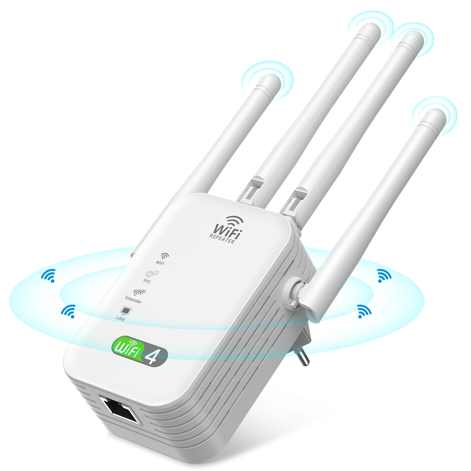 Kabelloser WLAN-Repeater 300Mbps Signalverstärker Dual-Band 2,4G WLAN-Erweiterung Antenne Netzwerkverstärker WPS Router Image