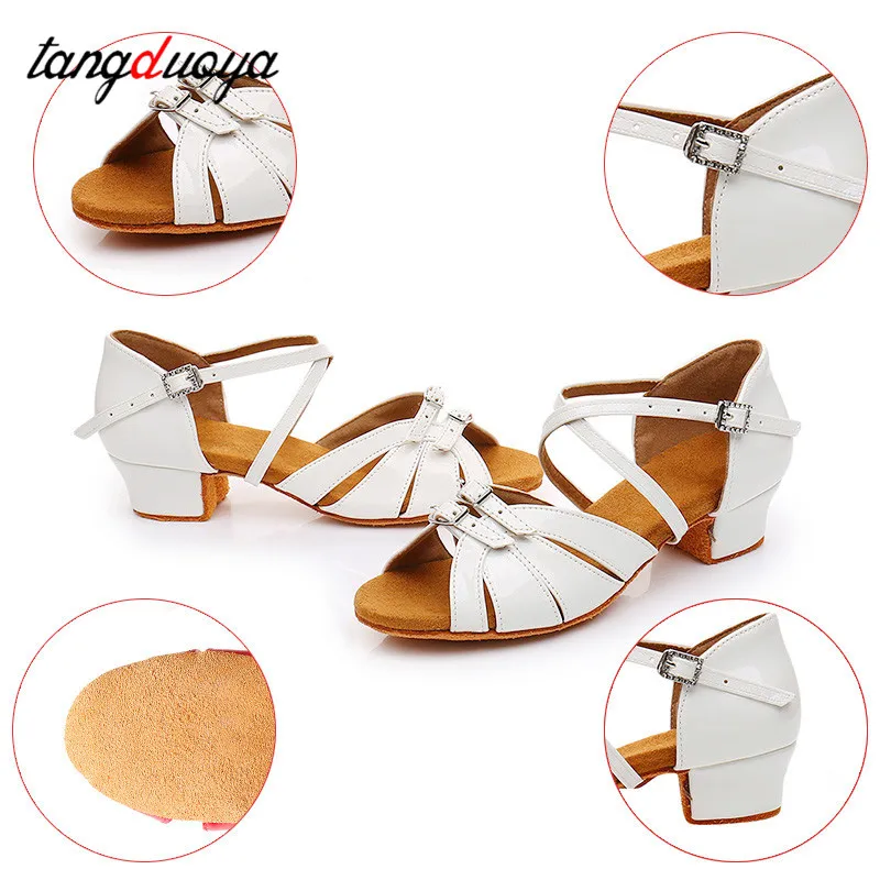 Mädchen Tanzschuhe Ballsaal Kinder Latin Dance Schuhe Frauen Damen Mädchen Tango Jazz Moderne Tanzschuhe Salsa Sandale Low Heels Image