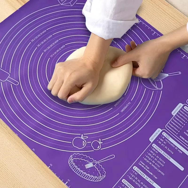 Große Silikon Pad Antihaft-Back Matte Blatt Kneten Teig Matte Für Küche Roll Teig Pizza Haushalt Panel Backen werkzeuge Image