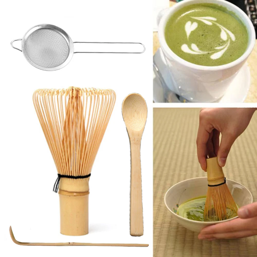 Das Matcha-Schneebesen-Set enthält Matcha-Schneebesen und Schaufel. Der perfekte Bambus-Schneebesen für die japanische Teezubereitung von Matcha-Tee Image