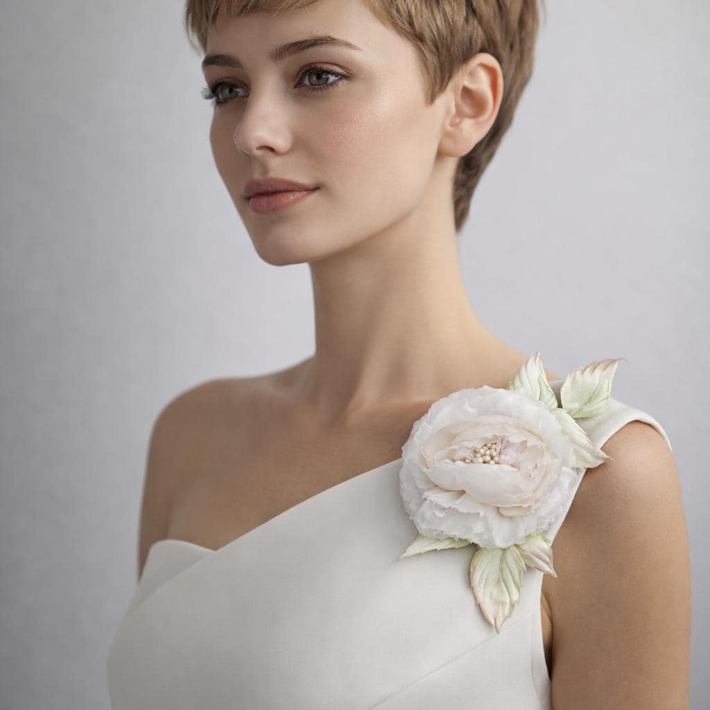 Spilla a forma di rosa in seta fatta a mano, spilla a forma di fiore in tessuto dipinta a mano, spilla a forma di rosa rosa realistica per matrimonio,