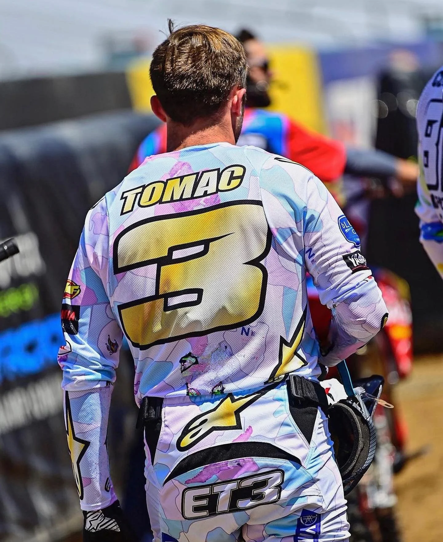 Kawasaki Rider Eli Tomac No.3 Super Off-Road Motorrad Race 450sx Reitanzug, neutraler, atmungsaktiver, schnell trocknender Langarm-Oberteil Image