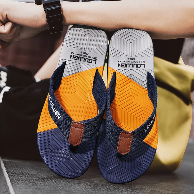 Sommer Männer Hausschuhe Flip-Flops Strand Mann Mode Atmungsaktive Casual Strand Männer Indoor Outdoor Flip-Flops Größe 39-44