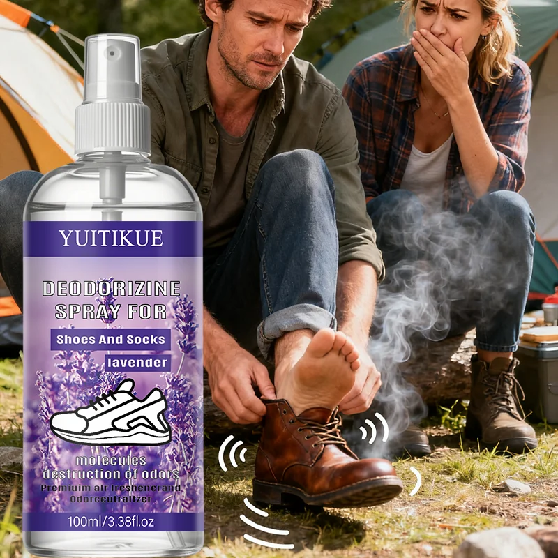 YUITIKUE Lavendel Schuh- und Socken-Deodorant-Spray - Zerschmilcht Gerüche, Dauerhafte Frische 100ml Image
