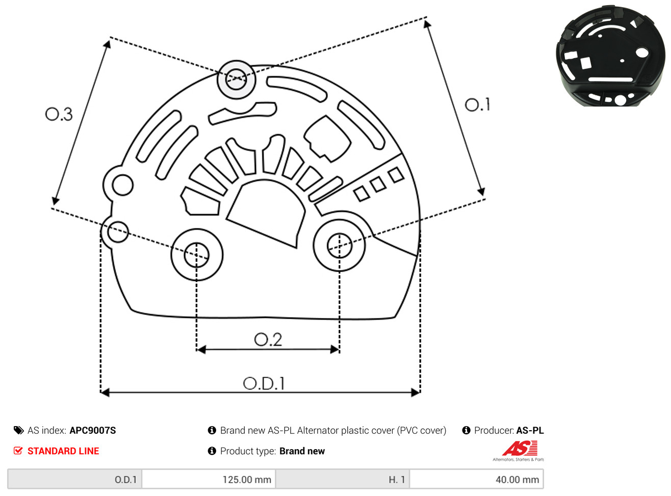 AS-PL Schutzkappe, Generator apc9007s Image