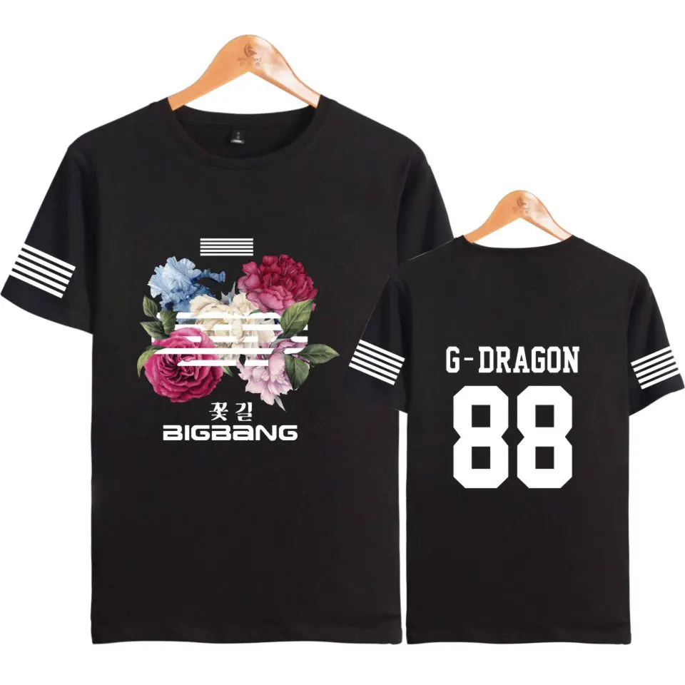 Bigbang T-Shirt Kpop G Drache T.O.P T-Shirt Frauen Männer Sommer Kurzarm T-Shirt koreanische beliebte Mode Gdragon Kleidung für Fans