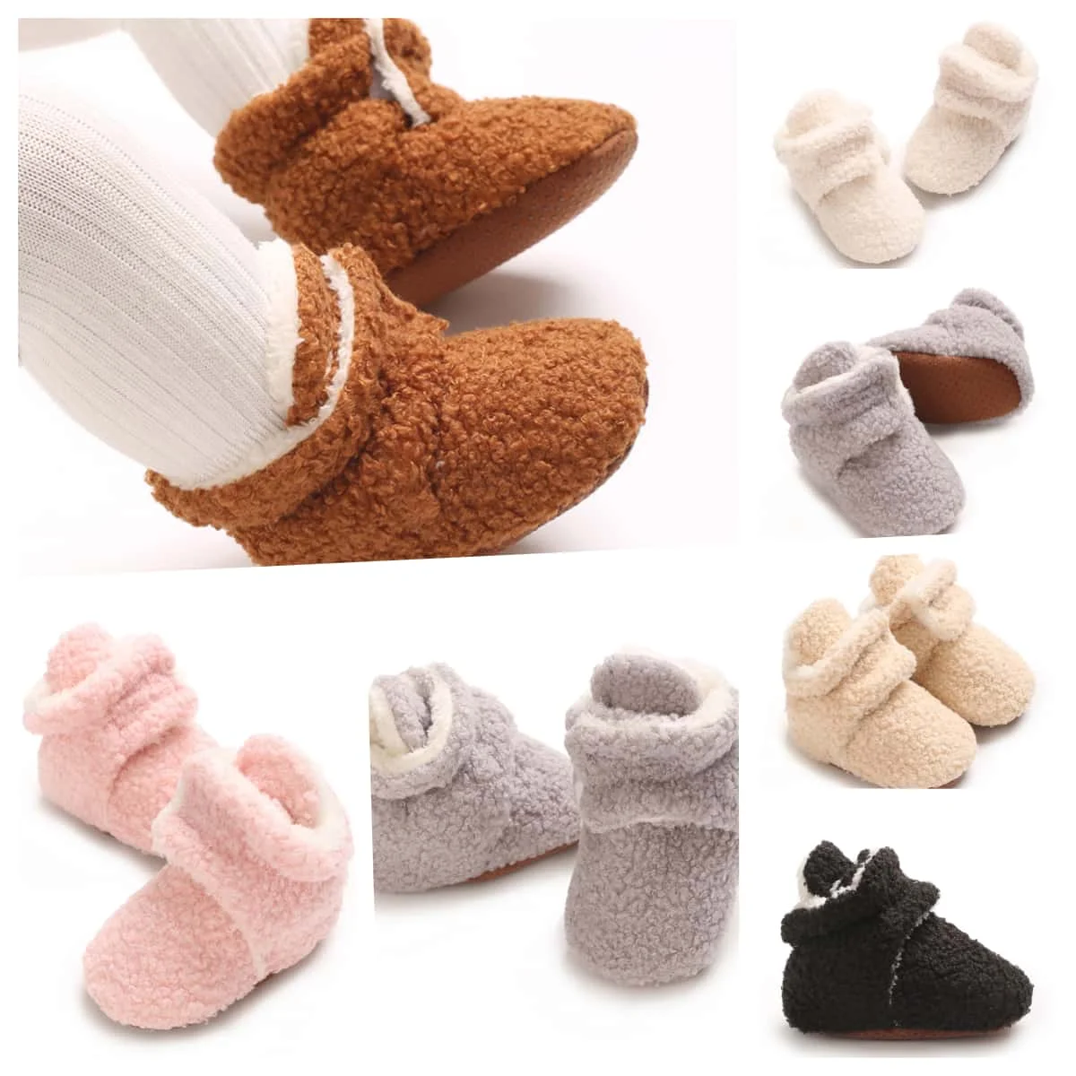​ „Baby Winterstiefel 0–18 Monate – gemütliche Lauflernschuhe | Weiche Baumwollsocken Schuhe | Warm