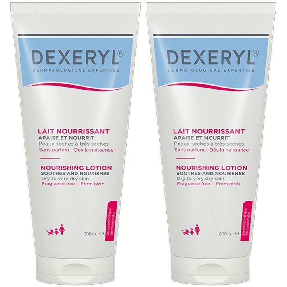 DEXERYL Latte Nutritivo per Pelle Secca e Molto Viso Corpo 2x200 ml
