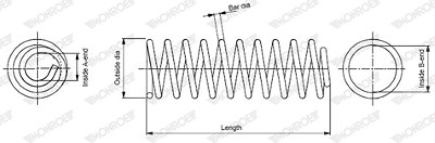 Monroe Fahrwerksfeder [Hersteller-Nr. SP3757] für Renault, Dacia