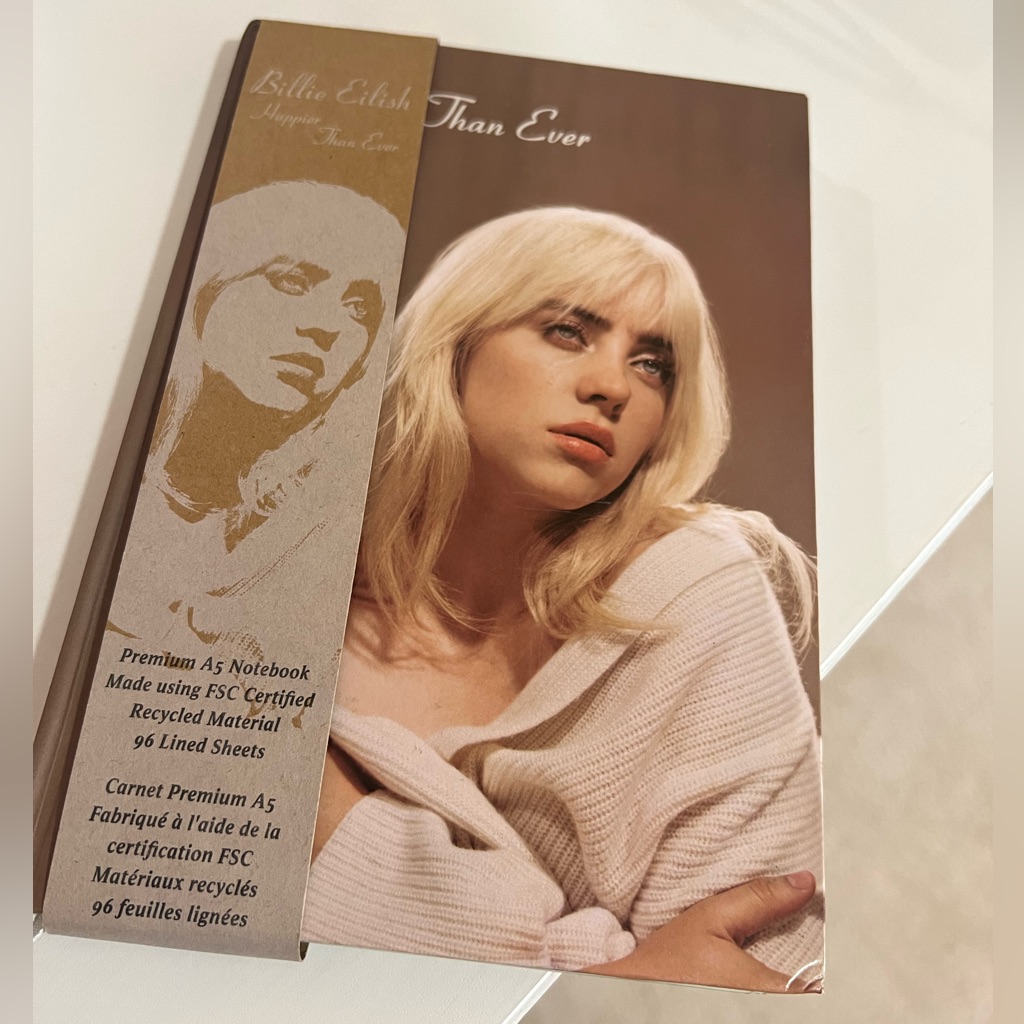 Urban Outfitters Office | Billie Eilish Happier Than Ever Premium A5 Notebook Journal Book Sheets | Color: Brown/Tan | Size: Os