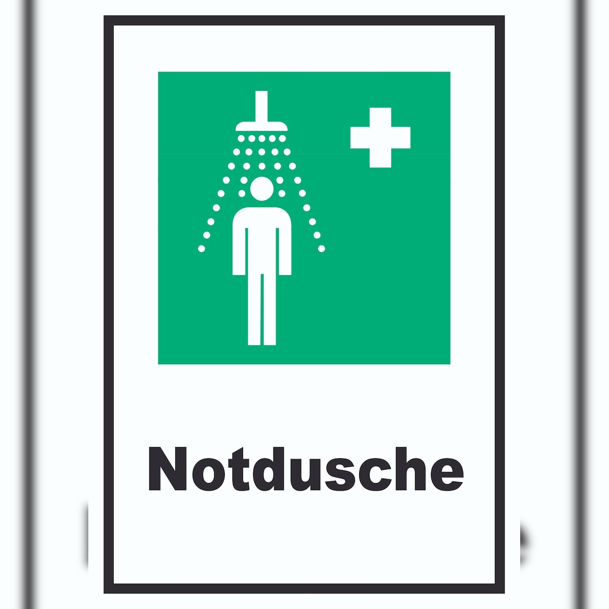 HB-Druck Notdusche Schild A6 (105x148mm) Image