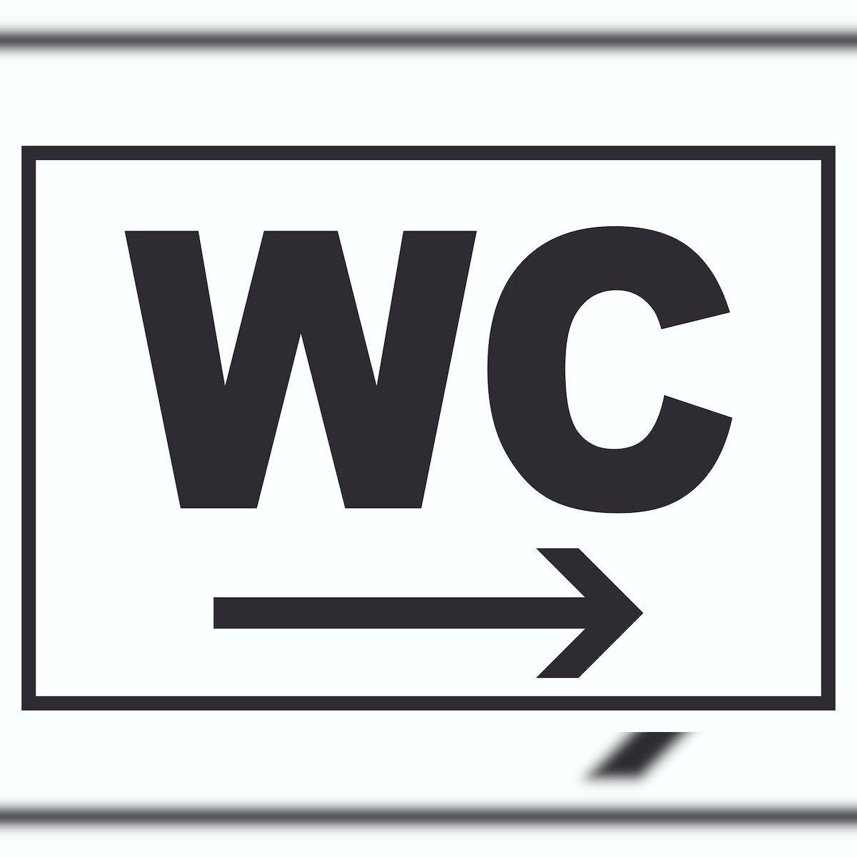 HB-Druck WC rechts Schild A3 Rückseite selbstklebend Image