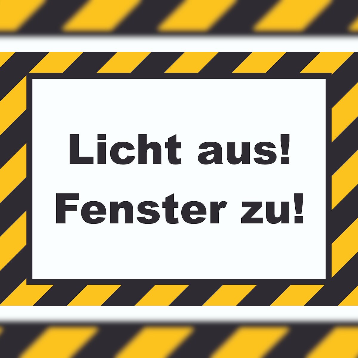 HB-Druck Licht aus Fenster zu Schild A2 Rückseite selbstklebend Image