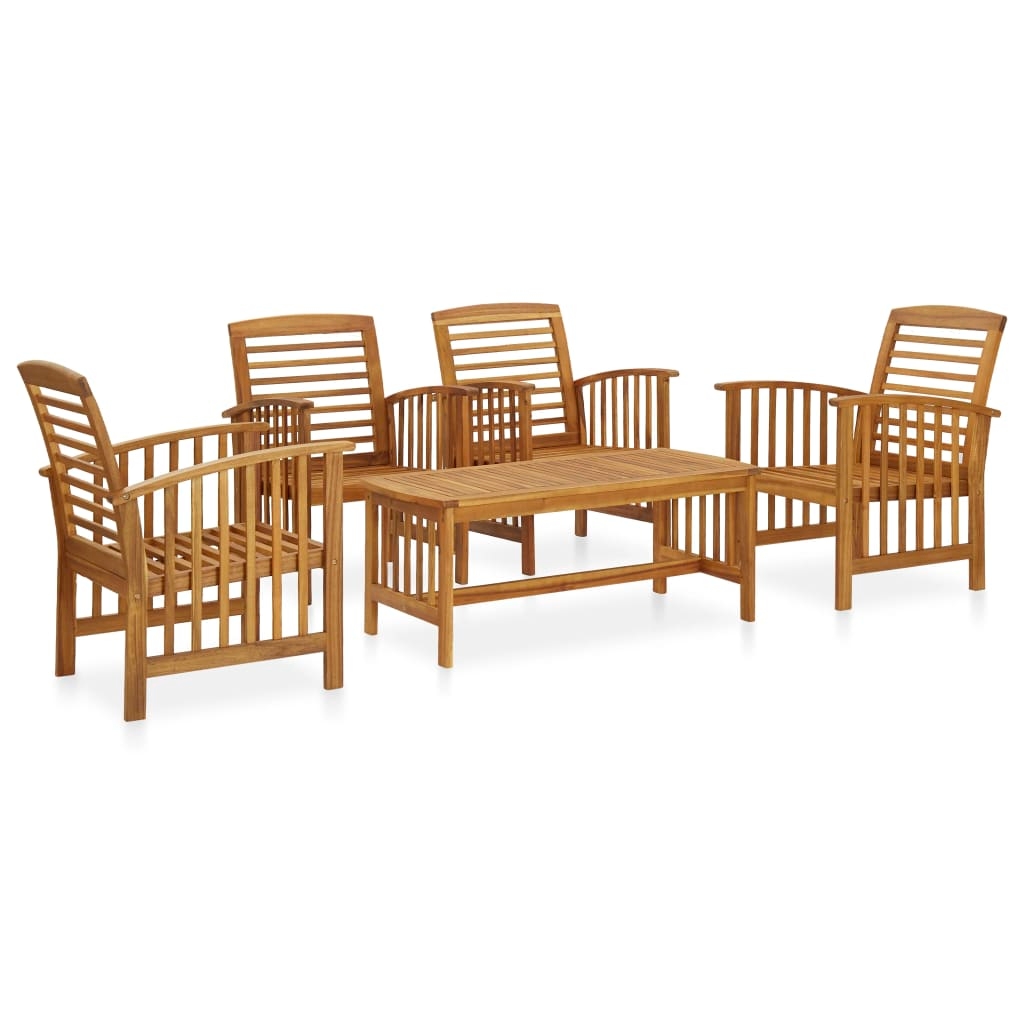 vidaXL 5-tlg. Garten-Lounge-Set Massivholz Akazie Image