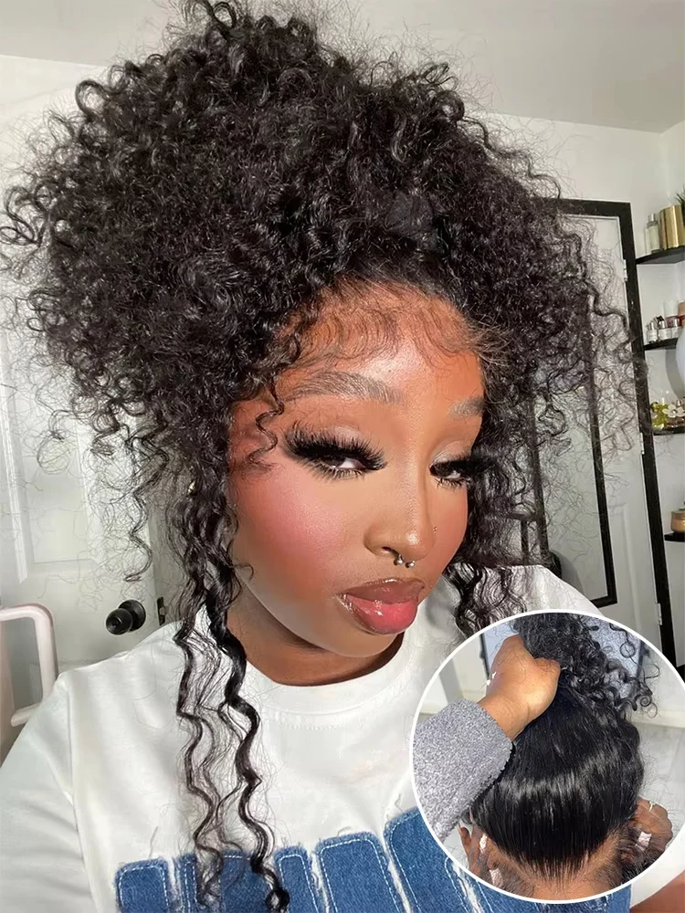 250% Echthaar Lockenperücken 30-40 Zoll 360 13x6 HD Lace Frontal Perücken Vorgezupfte Loose Deep Wave Frontal Perücken für Damen im Angebot Image