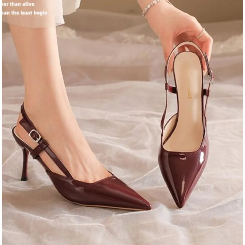 Neue Marke Plus Größe 34-42 Frauen Sandalen Mit Hohen Absätzen Retro Rom High Heels Schuhe Frauen High Heel INS Leder schnalle Pumpen Maultiere