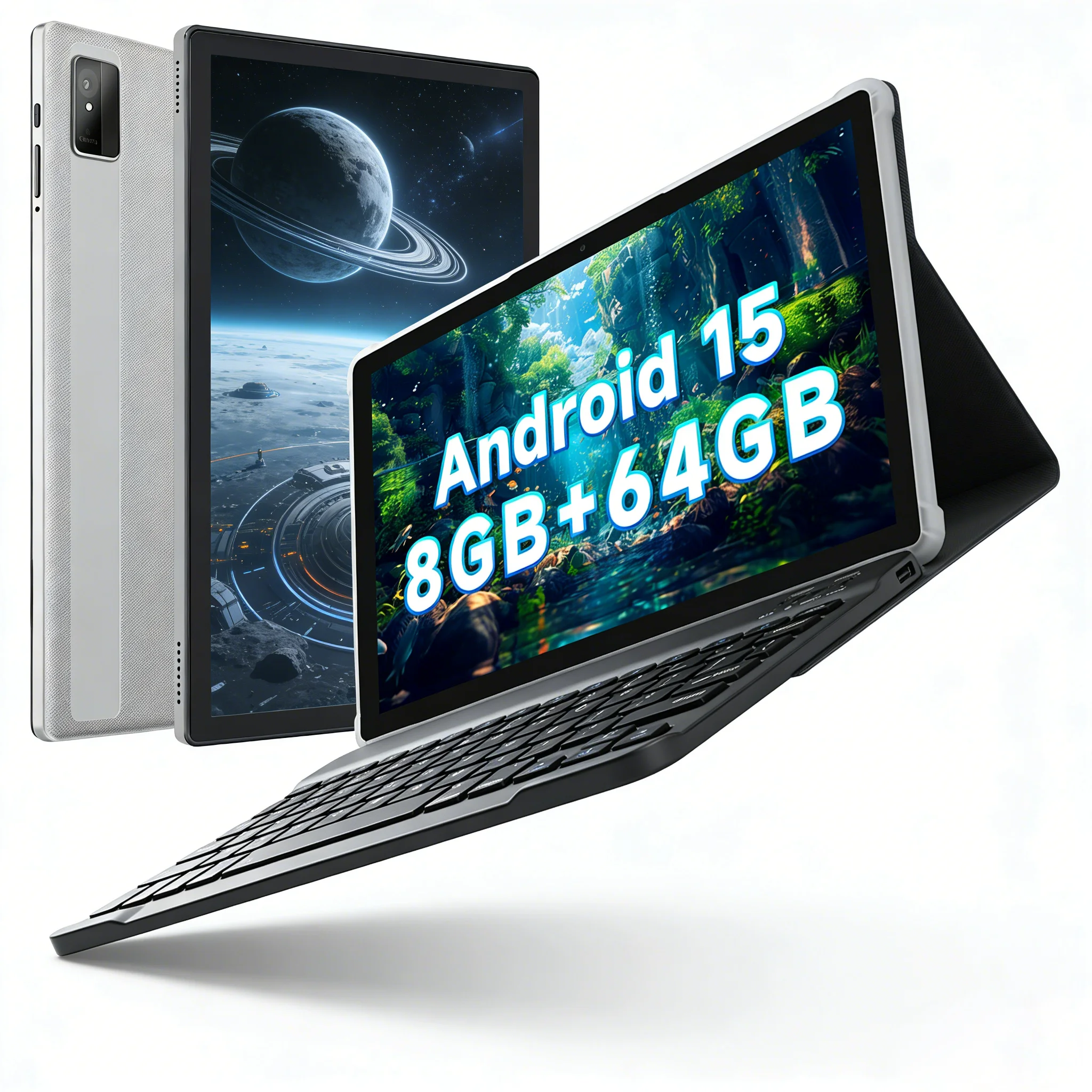 Paitanry 10,1 Zoll GMS Android 15 Tablet 8GB RAM 64GB ROM 1TB Erweiterbar Octa-Core A537 WiFi 6 5000mAh Kindersicheres Lern-Tablet Image