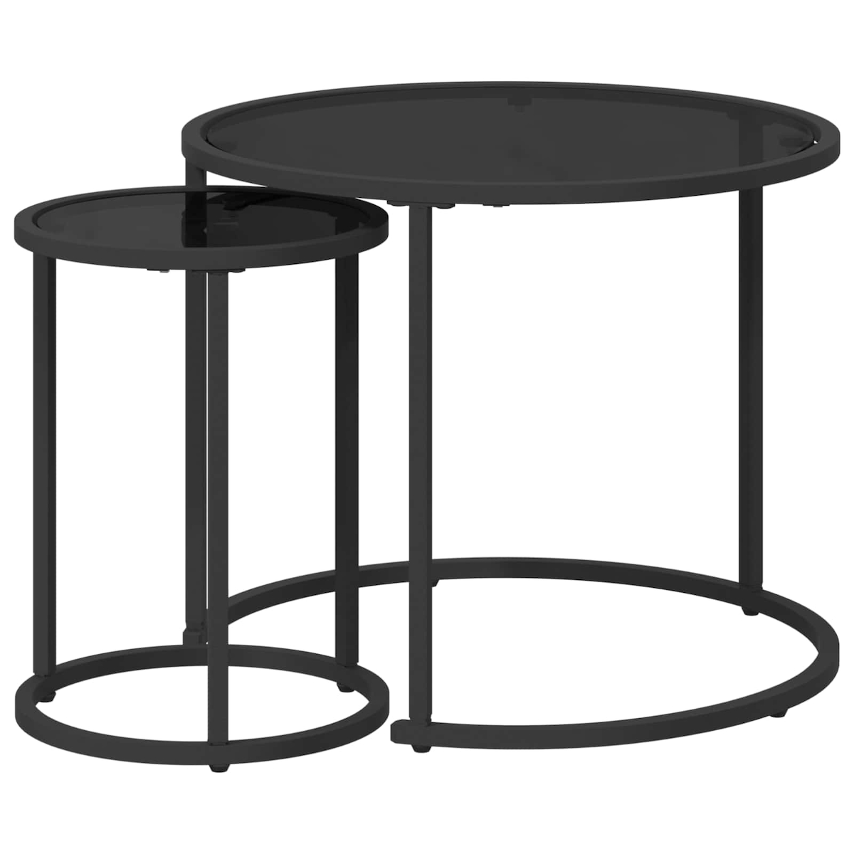 vidaXL Kaffeetisch Set 2 pcs 55 x 55 x 45 cm Stahl Image