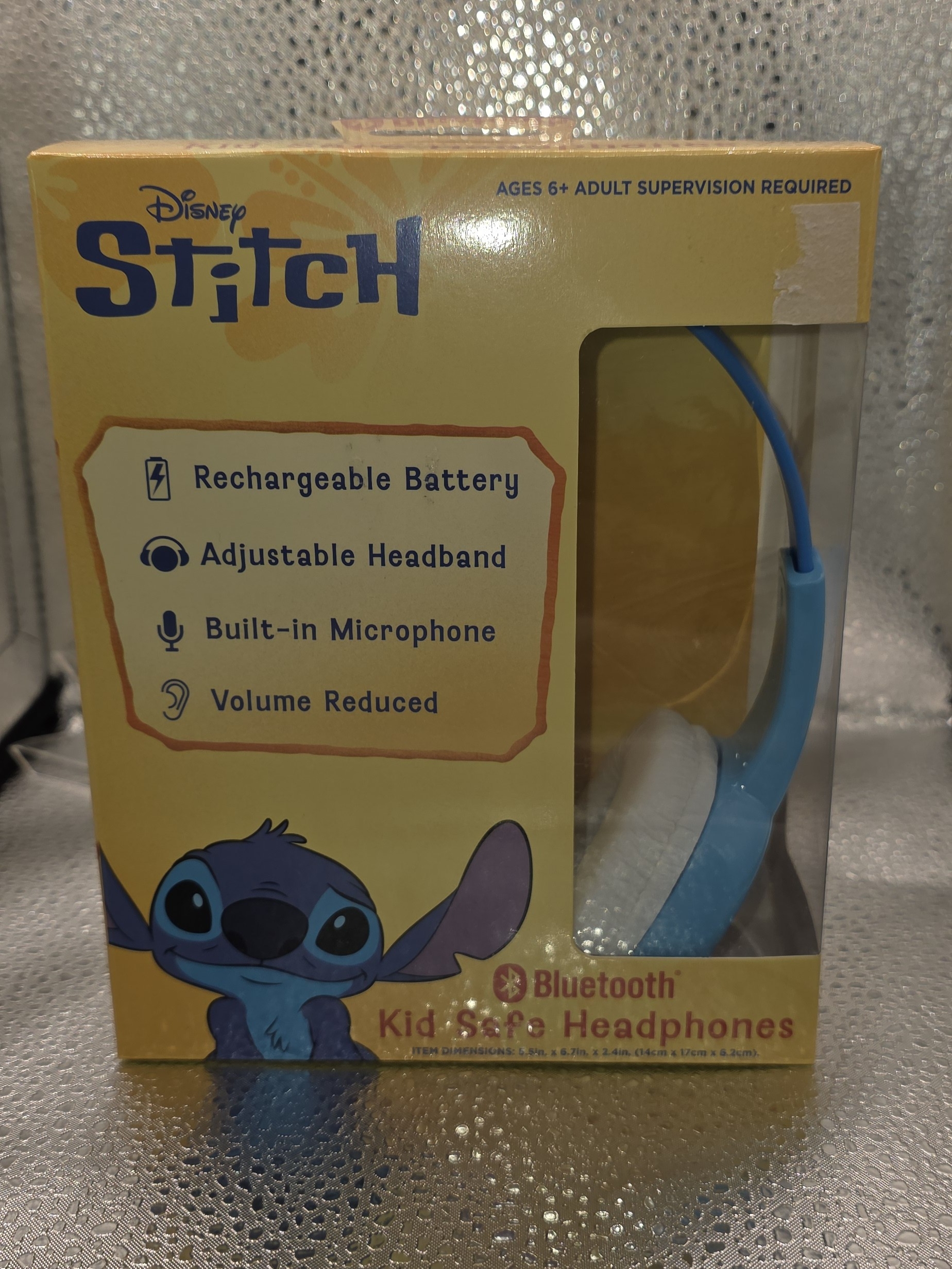 Disney Headphones | Disney Stitch Bluetooth Kid Safe Wireless Headphones New Sealed | Color: Blue/White | Size: Os