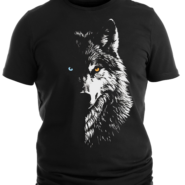 Men's 3D Wolf Graphic T Shirt Bold Animal Print Fashion Gift For Him red l sweatshirt