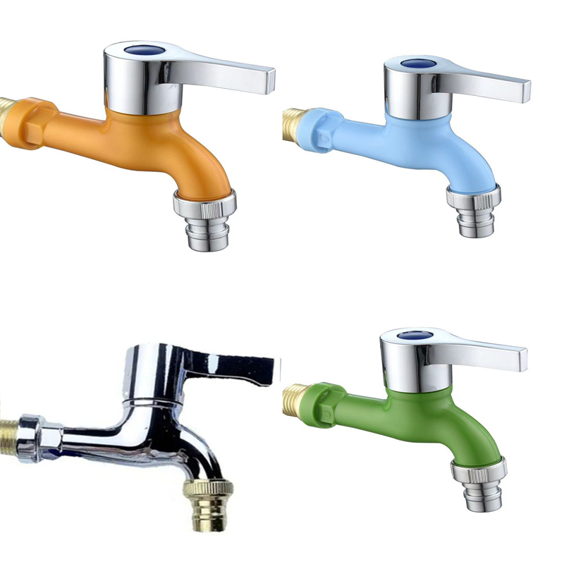In Wall Washing Machine Faucet Inch Durable Plastic Washer Tap Leakproof Water Inlet green