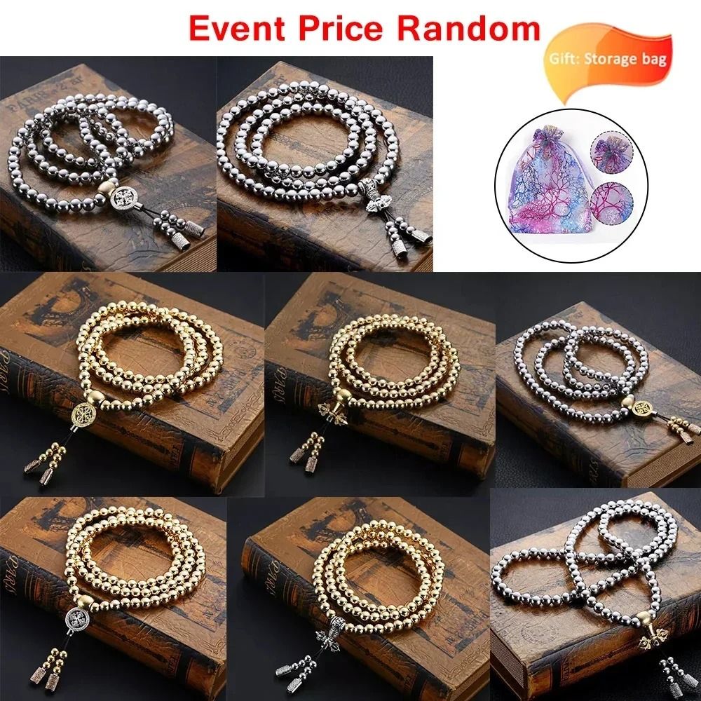 Tactical Steel Buddha Beads Wearable Defense Chain Necklace High Yield EDC Protection Hub 118 8 Mm Steel X 2